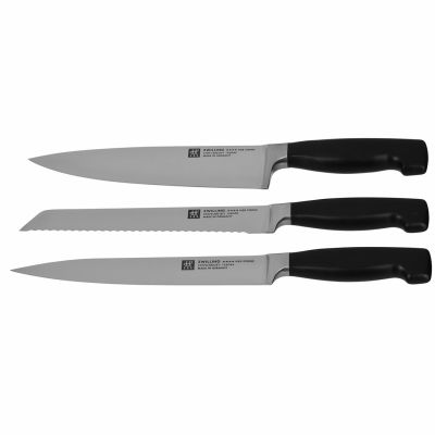 11. Zestaw noży  ZWILLING Four Star 35145-000-0 (Blok samoostrzący, Nożyczki, Nóż x 5)