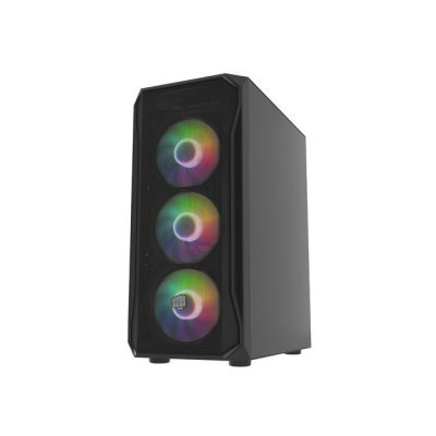 24. FURY OBUDOWA KOMPUTEROWA FURY SHOBO SH4F RGB MIDI Z OKNEM CZARNA