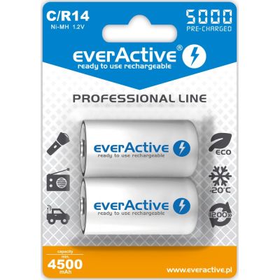 Zestaw akumulatorków everActive EVHRL14-5000 (5000mAh ; Ni-MH)