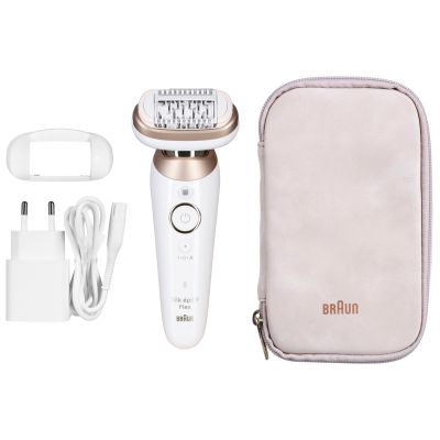 22. Depilator IPL BRAUN Silk-epil 9-011 3D,  praca na sucho i mokro, Biały, Złoto