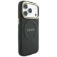 4. Etui Guess Saffiano Peony & Ring MagSafe na iPhone 17 Pro Max / 18 Pro Max - czarne