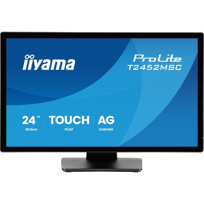 3. iiyama ProLite T2452MSC-B2AG monitor komputerowy 61 cm (24") 1920 x 1080 px Full HD LED Ekran dotykowy Czarny