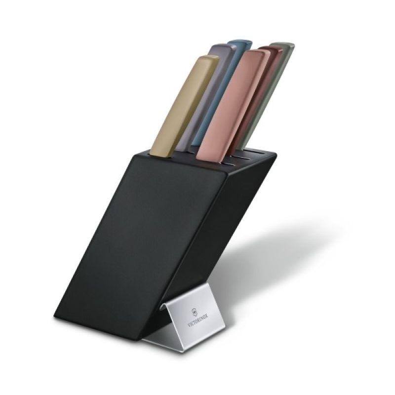 Blok noży VictorinoxV-6.71 86.66 Swiss Modern Knife Block, 6 sztuk, drewno bukowe