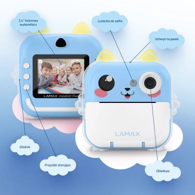 4. Aparat fotograficzny dla dzieci LAMAX InstaKid2 Plus, blue
