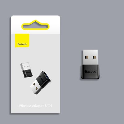 22. Baseus BA04 mini adapter Bluetooth 5.0 USB odbiornik nadajnik do komputera czarny (ZJBA000001)