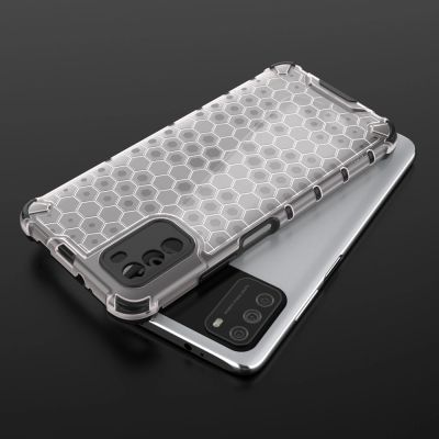 8. Honeycomb etui pancerny pokrowiec z żelową ramką Xiaomi Poco M3 przezroczysty
