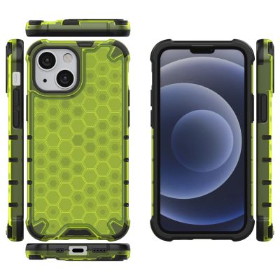 2. Honeycomb etui pancerny pokrowiec z żelową ramką iPhone 13 mini zielony