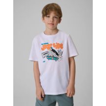 T-shirt bawełniany chłopięcy 4F 4FJRSS26TTSHM4171-10S