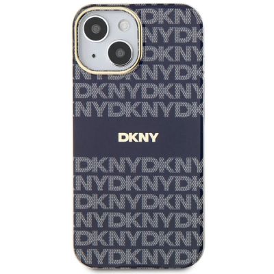 3. Etui DKNY IML Mono & Stripe MagSafe na iPhone 15 / 14 / 13 - niebieskie