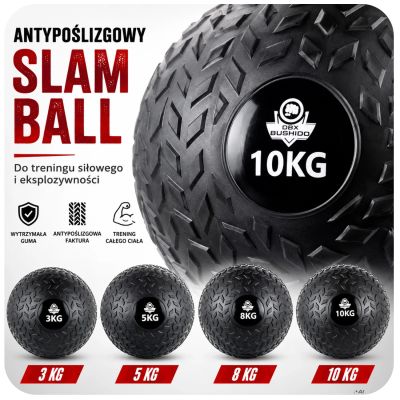 11. Piłka do ćwiczeń siłowych Slam Ball | DBX Bushido