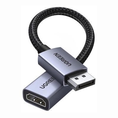 2. Kabel Ugreen przejściówka DisplayPort do HDMI 4K 30Hz jednokierunkowy - czarny