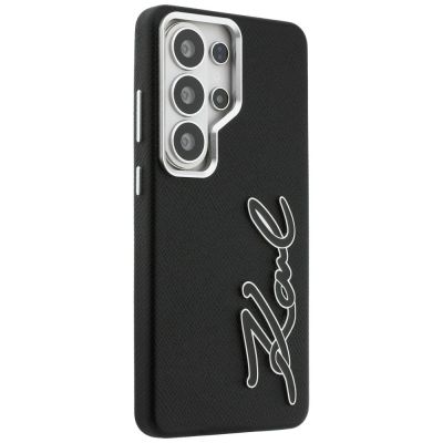 4. Etui Karl Lagerfeld Grained Signature Metal Resin Logo na Samsung Galaxy S26 Ultra - czarne