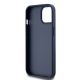 7. Etui DKNY Leather Mono Stripe & Metal Logo na iPhone 15 / 14 / 13 - niebieskie