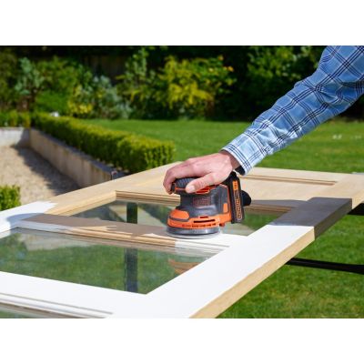 5. Szlifierka Black & Decker BDCROS18N-XJ przenośna szlifierka orbitalna 12000 RPM Czarny, Pomarańczowy