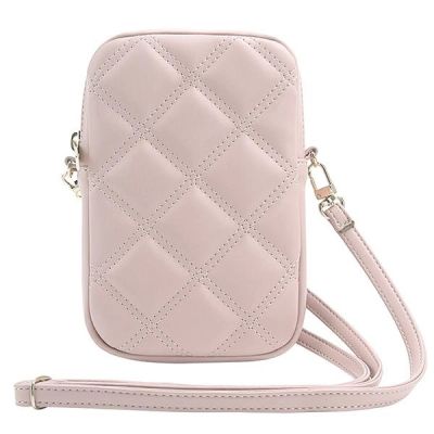 4. Torebka Guess Zip Quilted 4G - różowa