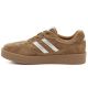4. Skórzane sneakrsy damskie na platformie camel S.Barski  LR62-7107