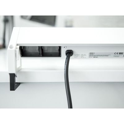 4. Bachmann DESK 2 Gniazdo stołowe 3-drożne, kolor: Inox