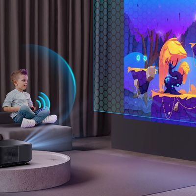 13. Projektor multimedialny Yaber K3 Pro LCD FullHD 1080p z głośnikami JBL i subwooferem - czarny