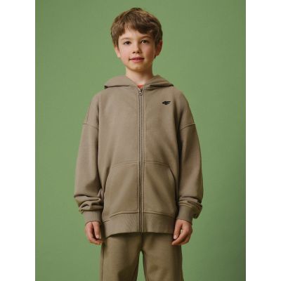 Bluza dresowa loose z kapturem chłopięca 4F 4FJRSS26TSWSM3051-83S