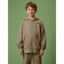 Bluza dresowa loose z kapturem chłopięca 4F 4FJRSS26TSWSM3051-83S