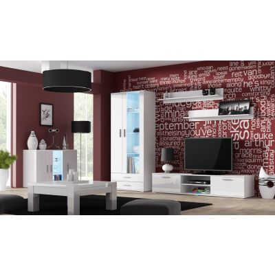 7. Szafka RTV SOHO 180 biały/ biały połysk