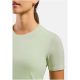 Koszulka damska Odlo MERINO 160 BL TOP crew neck s/s zielona