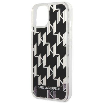 6. Etui Karl Lagerfeld Liquid Glitter Monogram na iPhone 14 Plus - czarne