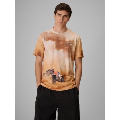 T-shirt regular z nadrukiem męski 4F 4FRSS26TTSHM4237-83A