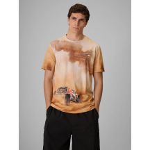 T-shirt regular z nadrukiem męski 4F 4FRSS26TTSHM4237-83A