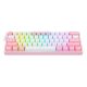 6. REDRAGON K617-RGB Fizz RGB White/Pink klawiatura USB Różowy, Biały