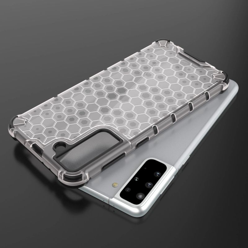 8. Honeycomb etui pancerny pokrowiec z żelową ramką Samsung Galaxy S21+ 5G (S21 Plus 5G) przezroczysty