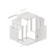 21. SZAFA INSTALACYJNA RACK WISZĄCA 19" 12U 600X600 SZARA DRZWI METALOWE (FLAT PACK)