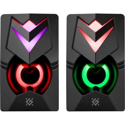 6. DEFENDER GLOSNIKI PC J4 2.0 6W LED USB CZARNE 65964
