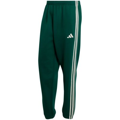 2. Spodnie męskie adidas Essentials 3-Stripes Fleece Tapered Cuffed zielone KY4129