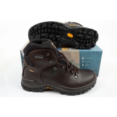 9. Grisport buty męskie trekkingowe Marrone skóra wodoodporne za kostkę