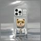 11. Etui Nimmy Cool&Cute 2.0 Bear do iPhone 15 Pro Max - szare