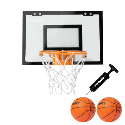 3. VIRTUFIT TABLICA DO KOSZYKÓWKI PRO MINI Z 2 PIŁKAMI I POMPKĄ - CZARNA