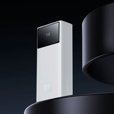 10. Powerbank Baseus EnerFill FP41 30000mAh 22.5W z kablem Baseus Simple USB-A - USB-C 3A 30cm - biały