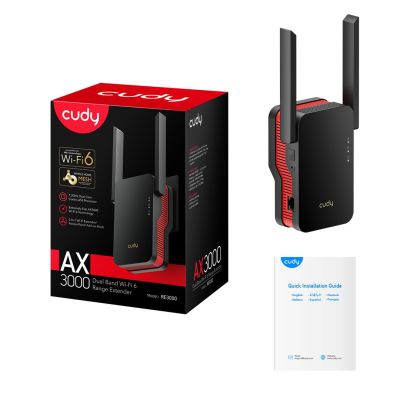 5. Wzmacniacz sygnału WIFI CUDY RE3000 LAN 1xGigabit AX3000 Dual Band Wi-Fi 6 Mesh