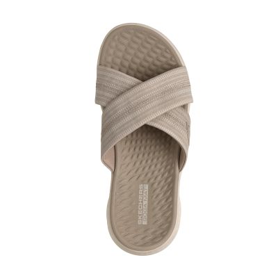 4. Skechers damskie Japonki GO WALK FLEX SANDAL IMPRESSED 141420 DKTP