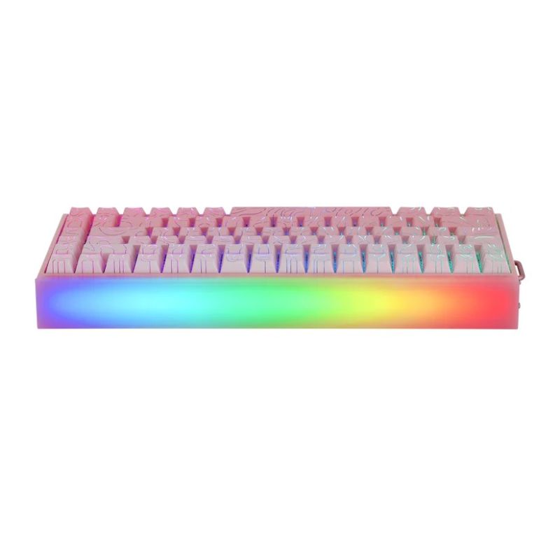 10. Klawiatura gasket HERO84 HE PINK+Gradient+Contour Dragon King switch RGB AULA