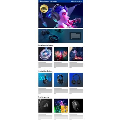 19. Steelseries Arctis Nova 1P Zestaw słuchawkowy Przewodowa Opaska na głowę Gaming Czarny