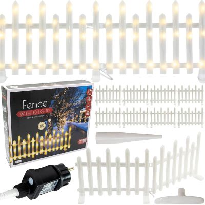 8. PŁOTEK DEKORACYJNY LED 8SZT CIEPŁY BIAŁY