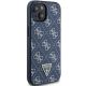 4. Etui Guess 4G Triangle Metal Logo na iPhone 15 Plus / 14 Plus - niebieskie