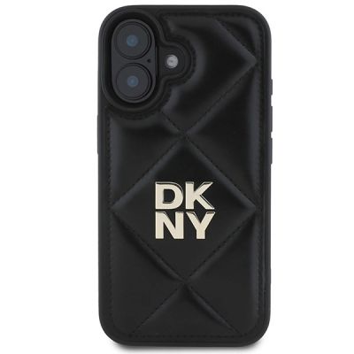 3. Etui DKNY Quilted Stack Logo na iPhone 16 - czarne