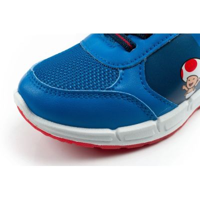 6. Leomil buty sportowe dziecięce sneakersy Super Mario na rzep LED niebieskie
