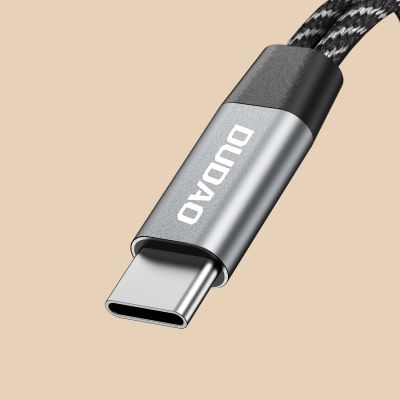4. Adapter Dudao L13C+ 2w1 USB-C - szary
