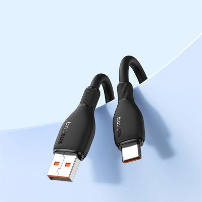 14. Kabel Baseus Pudding Series 100W USB-A - USB-C 2m - czarny