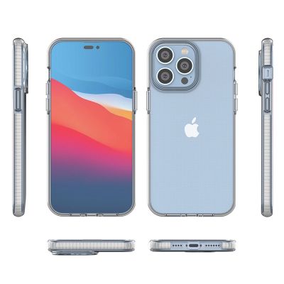 2. Spring Case etui iPhone 14 Pro Max silikonowy pokrowiec z ramką jasnoniebieskie