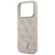 6. Etui Guess Leather 4G Triangle Strass MagSafe na iPhone 17 Pro - różowe